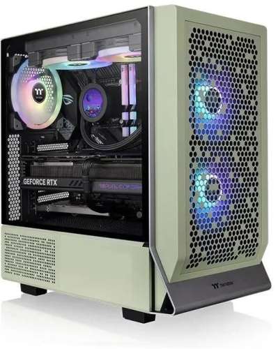 Корпус ATX Thermaltake Ceres 300 TG ARGB Matcha, Midi-Tower, без БП,  зеленый [ca-1y2-00mewn-00]